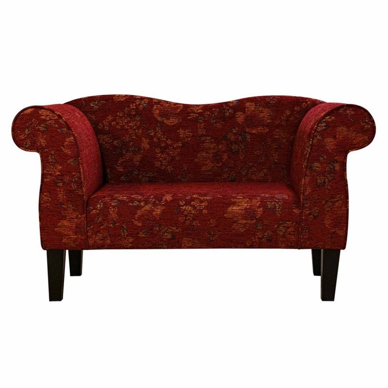 Small Chaise Sofa in Camden Floral Wine Fabric SR12405 | Beaumont Small Chaise Sofa in Camden Floral Wine Fabric SR12405 | Beaumont