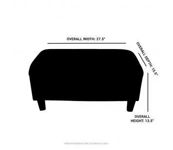 Modern Storage Footstool in a Beige Fabric