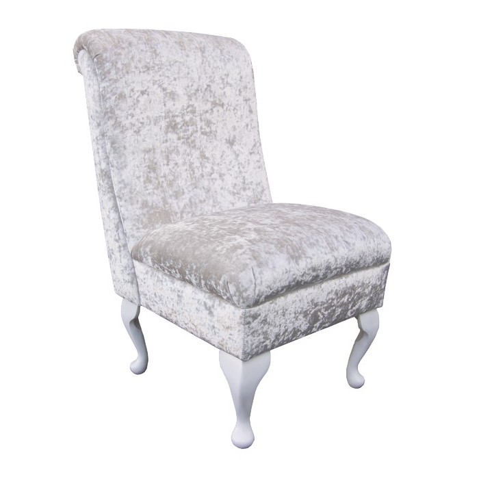 Bedroom Chair in a Lustro Vapour Chenille Fabric - Lus1301