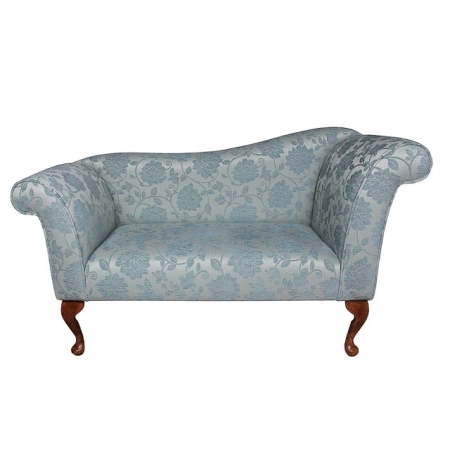 Designer Chaise Sofa in a Woburn Blue Floral Fabric