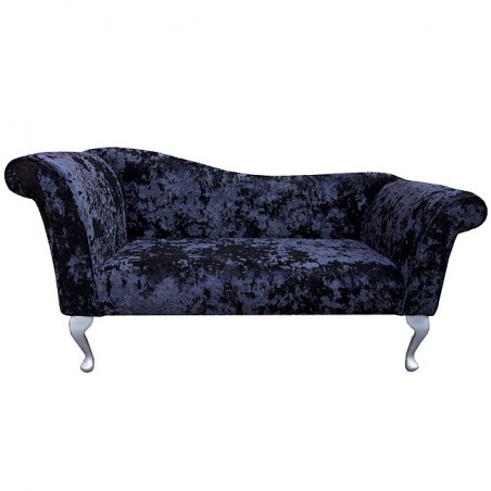 LUXE Designer Chaise Sofa in a Lustro Night Fabric