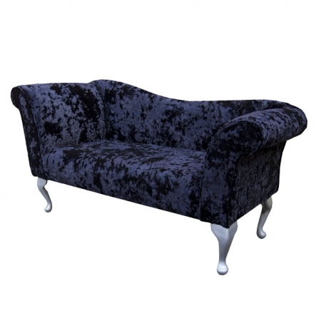 Designer Chaise Sofa in a Lustro Night Fabric - LUS1324 (Standard Size)