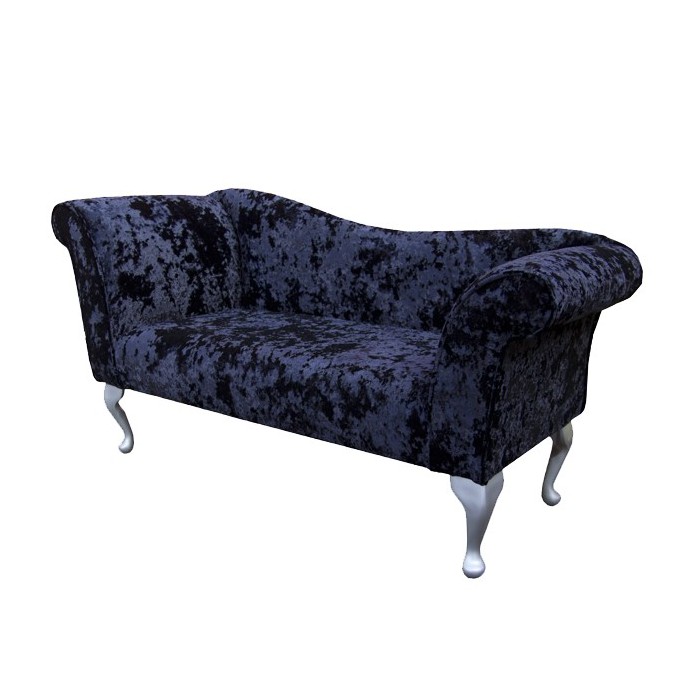Designer Chaise Sofa in a Lustro Night Fabric - LUS1324 (Standard Size)