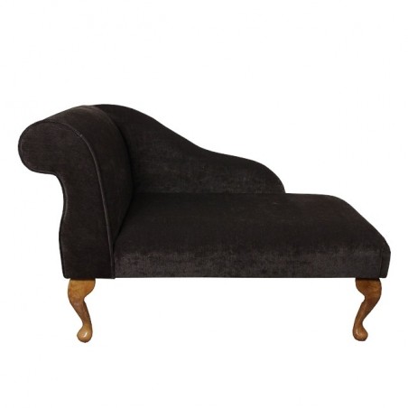 41" Mini Chaise Longue in a Pimlico Crush Mocha Fabric