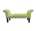 56" Medium Window Seat Settle in a Pastiche Crush Slub Lime Fabric