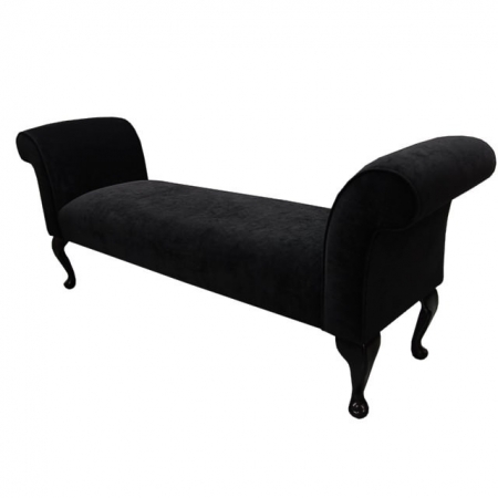 64" Large Settle in a Noir / Black Pimlico Fabric - 16023