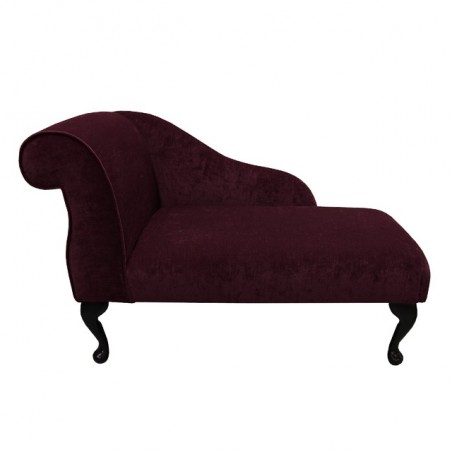 41" Mini Chaise Longue in a Pimlico Crush Damson Fabric