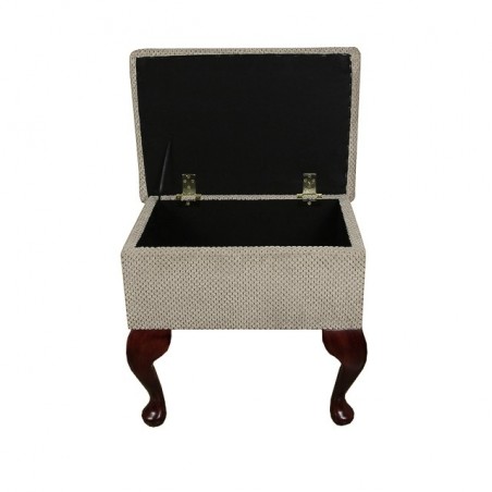 Small Dressing Table Stool in a Dimple Stable Fabric