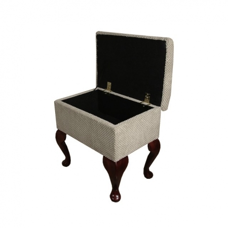 Small Dressing Table Stool in a Dimble Stable Fabric - 16133