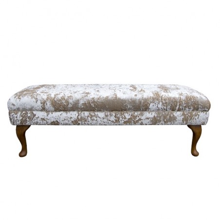 LUXE Bench Footstool in a Lustro Elder Chenille Fabric