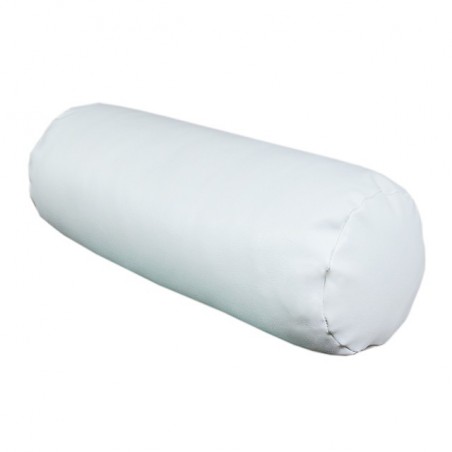 Bolster Cushion for 41" Chaise in a white faux leather fabric