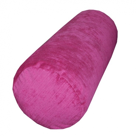 Bolster Cushion in an Azzurro Rich Pink Fabric