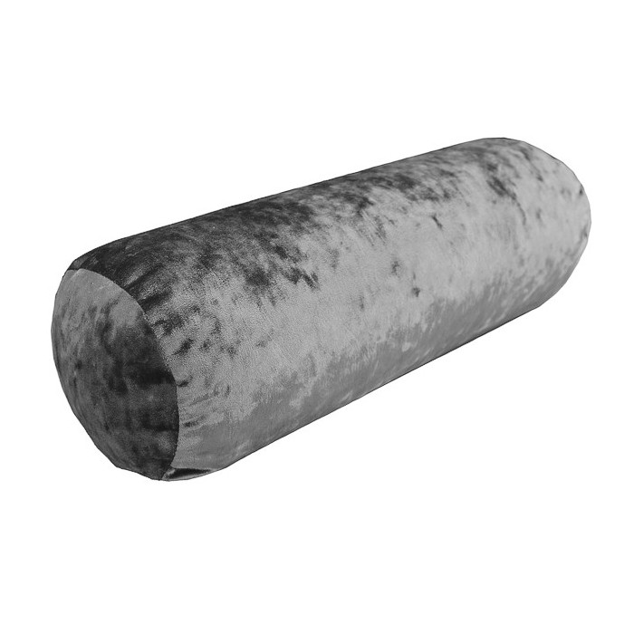 Bolster Cushion in a Silver Senso Chenille Fabric - SENS1184 Bolster Cushion in a Silver Senso Chenille Fabric - SENS1184