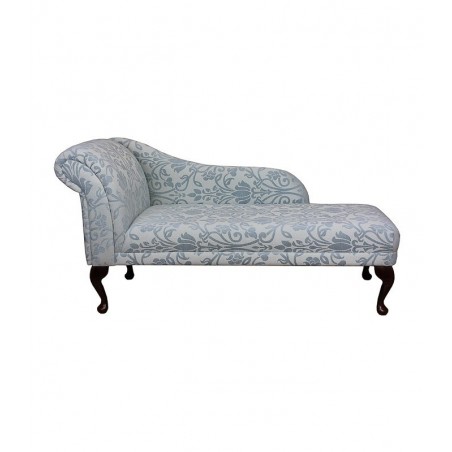 56" Medium Chaise Longue in a Woburn Medallion Blue Fabric