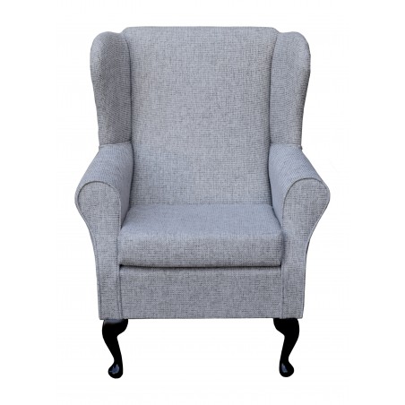 Standard Wingback Fireside Westoe Chair in a Light Grey Atlanta Fabric