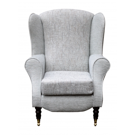 Duchess Wingback Armchair in a Bloomsbury Natural Floral Fabric