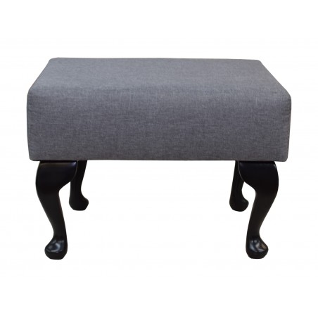 Small Footstool in a Grey Sawana 21 Fabric