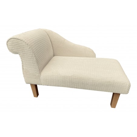 41" Mini Chaise Longue in a Brick Cream Fabric