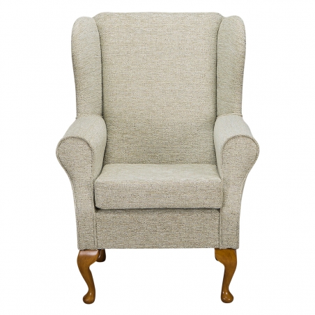 Standard Wingback Fireside Westoe Chair in a Cromwell Plain Alpine Fabric