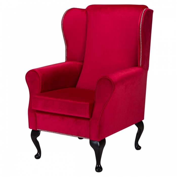 red velvet chair