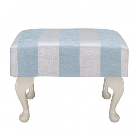 blue stripe small footstool