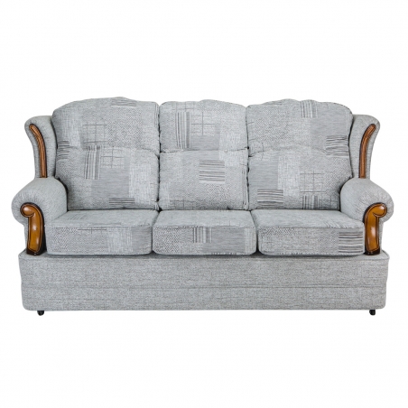 3 Seater Verona Sofa in a Maida Vale Patchwork Grey Fabric