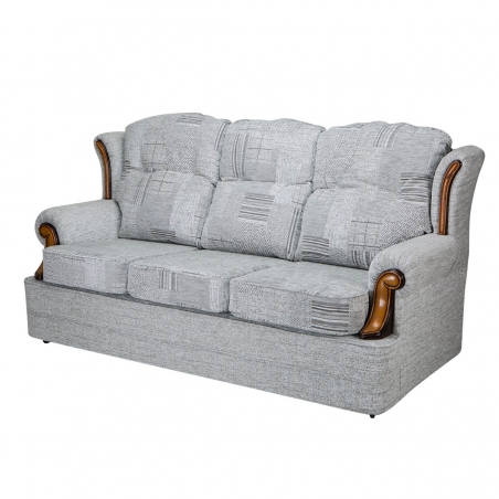 3 Seater Verona Sofa in a Maida Vale Patchwork Grey Fabric