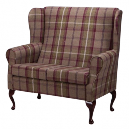 LUXE 2 Seater Westoe Sofa in a Balmoral Mulberry Fabric