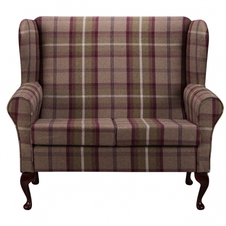 LUXE 2 Seater Westoe Sofa in a Balmoral Mulberry Fabric