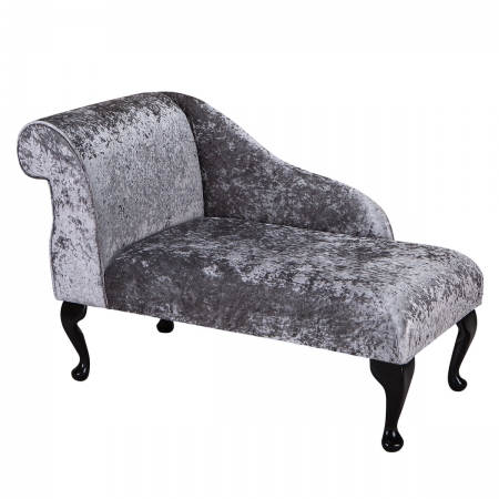 Damson Pimlico Fabric Right Facing With Queen Anne Legs Small Chair Seat Beaumont Fabrics 36 Mini Classic Chaise Longue 