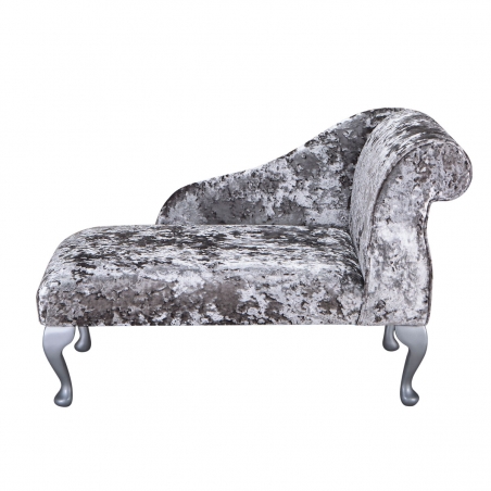 LUXE 41" Mini Chaise Longue in a Lustro Flint Fabric