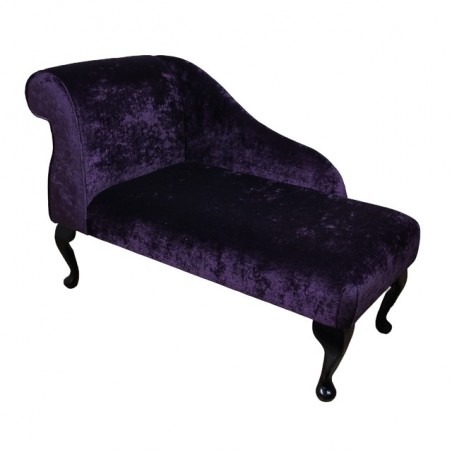 purple crushed velvet chaise lounge