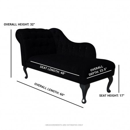 chesterfield chaise lounge dimensions