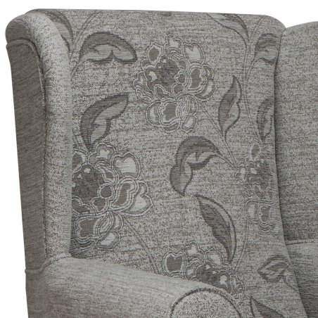 Standard Wingback Fireside Westoe Chair in a Maida Vale Floral and Plain Fabric