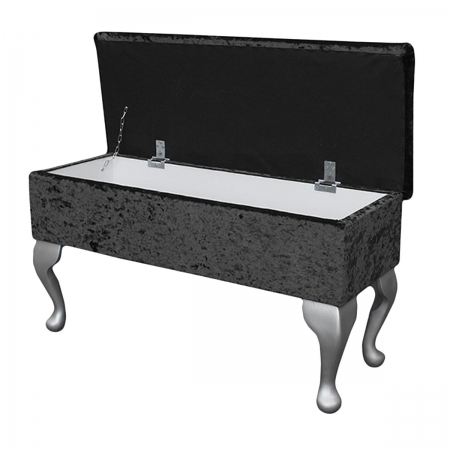 Medium Dressing Table Storage Stool in a Shimmer...