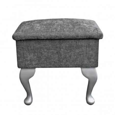 silver dressing table stool