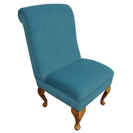 Bedroom Chair in a Pimlico Crush Blue Azure Fabric