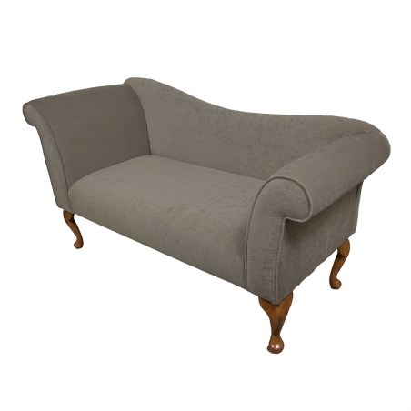 Designer Chaise Sofa in a Pimlico Crush Mink Fabric