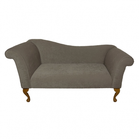 Designer Chaise Sofa in a Pimlico Crush Mink Fabric