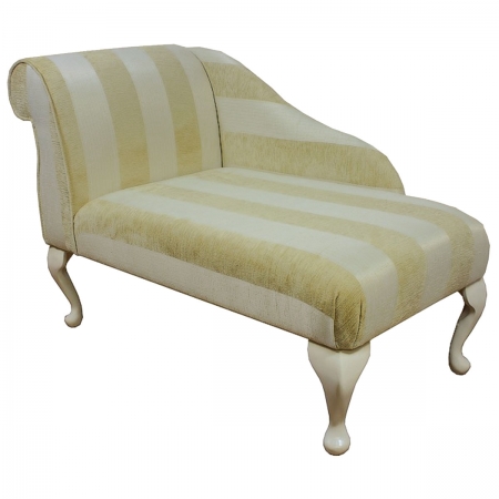 41" Mini Chaise Longue in a Woburn Gold Stripe Fabric