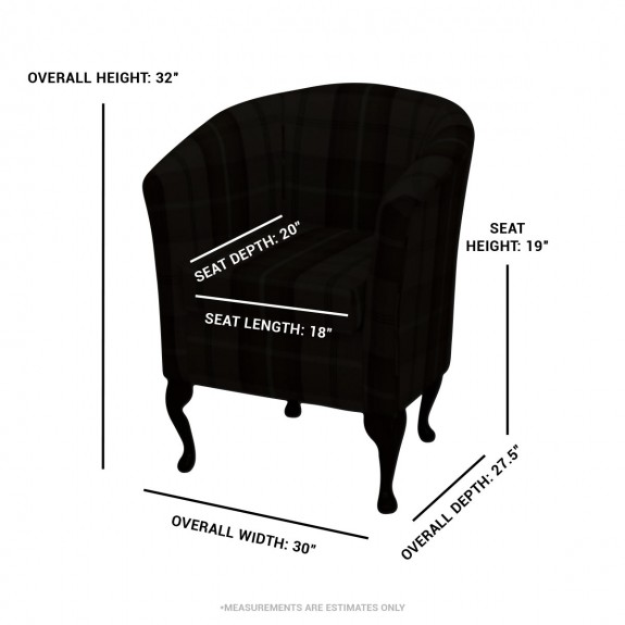 Designer Tub Chair in a Woburn Gold Stripe Fabric