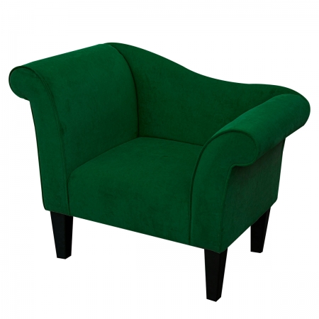 Designer Chaise Chair in a Notting Hill Crush Moss...