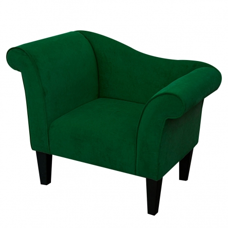 Designer Chaise Chair in a Notting Hill Moss Velvet Fabric