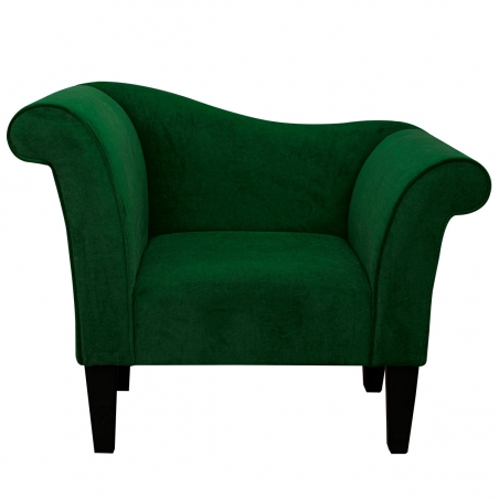 Designer Chaise Chair in a Notting Hill Moss Velvet Fabric