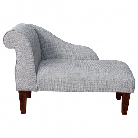 41" Mini Chaise Longue in a Light Grey Atlanta Fabric