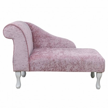 41" Mini Chaise Longue in a Pastiche Crush Blush Pink Fabric