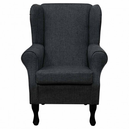 Standard Wingback Fireside Westoe Chair in an Atlanta Grey Fabric