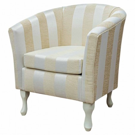 gold stripe tub chair