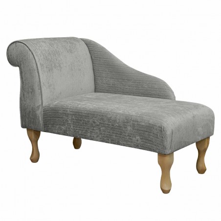 41" Mini Chaise Longue in a Slate Topaz Fabric