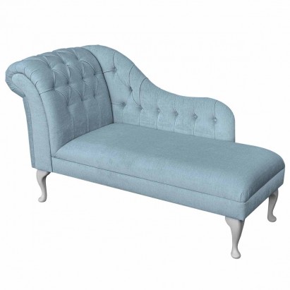 60" Large Deep Buttoned Chaise Longue in a Velluto...